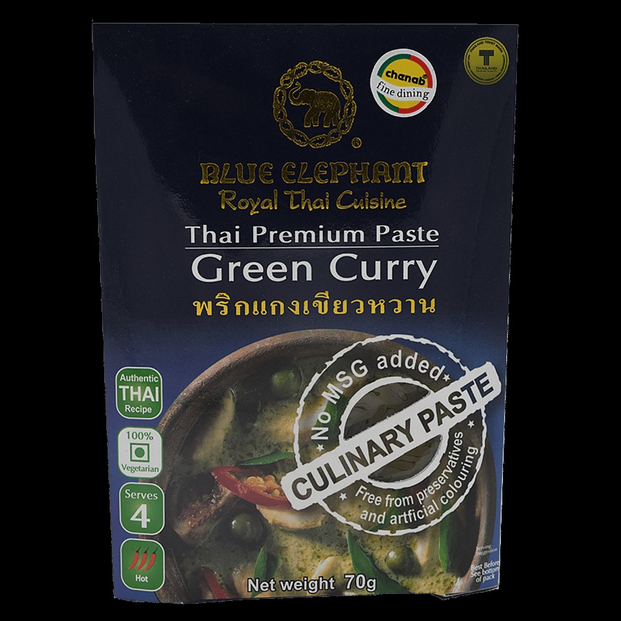 Blue Elephant Royal Thai Cuisine Premium Paste Green Curry - No Preservatives