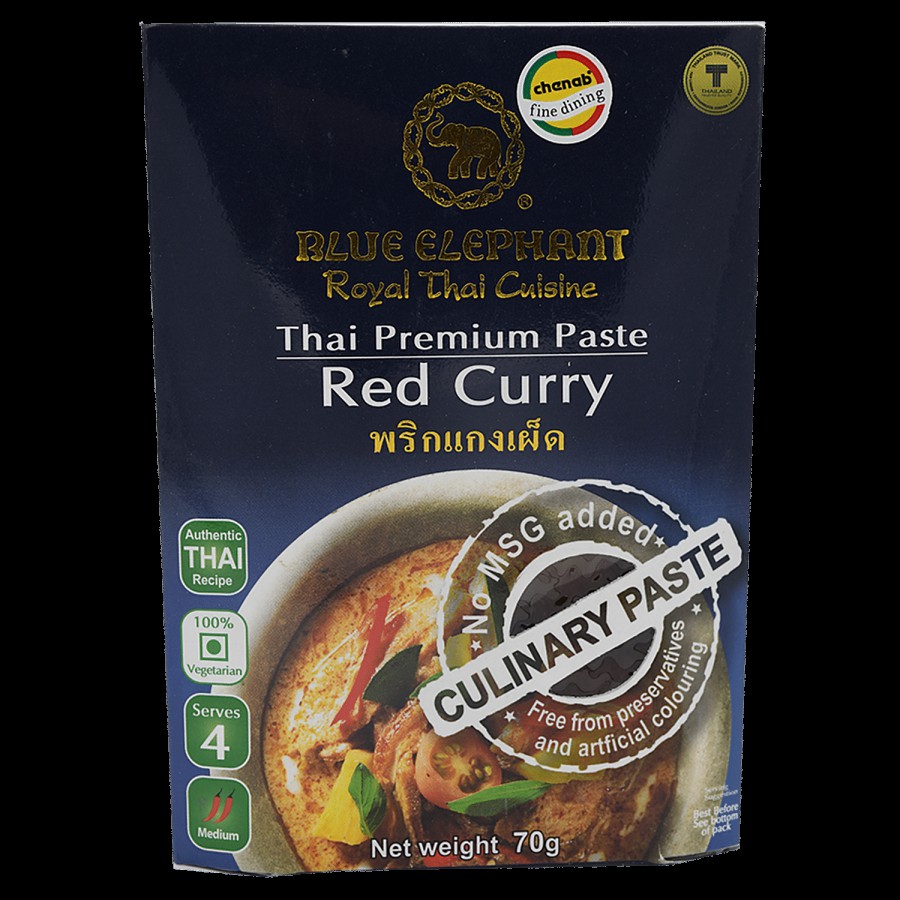 Blue Elephant Royal Thai Cuisine Premium Paste Red Curry - No Preservatives