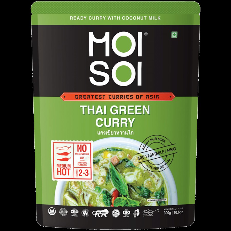 MOI SOI Thai Green Curry Cooking Sauce With Coconut Milk