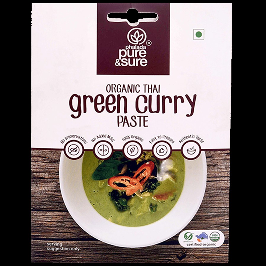 Phalada Pure & Sure Organic Thai Green Curry Paste - Authentic