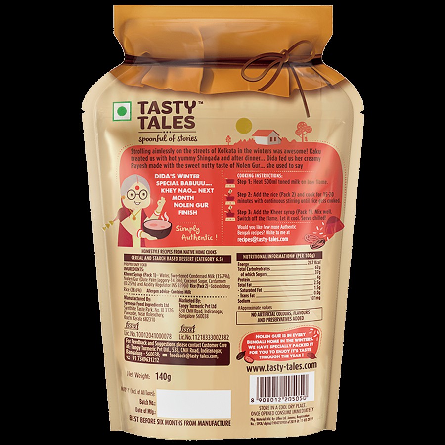 Tasty Tales Ready To Use Dessert Mix - Kolkata Nolen Gur Kheer