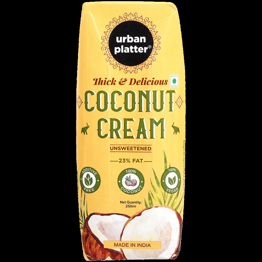 Urban Platter Unsweetened Coconut Cream