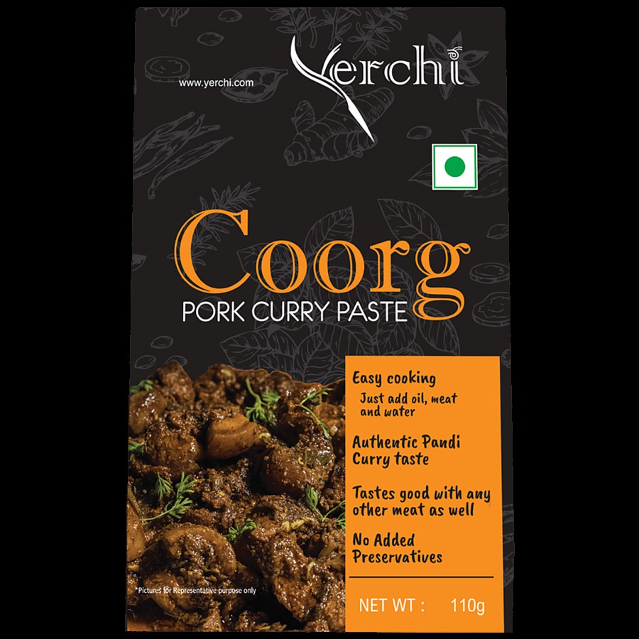 Yerchi Coorg Pork Curry Paste - Authentic Flavour