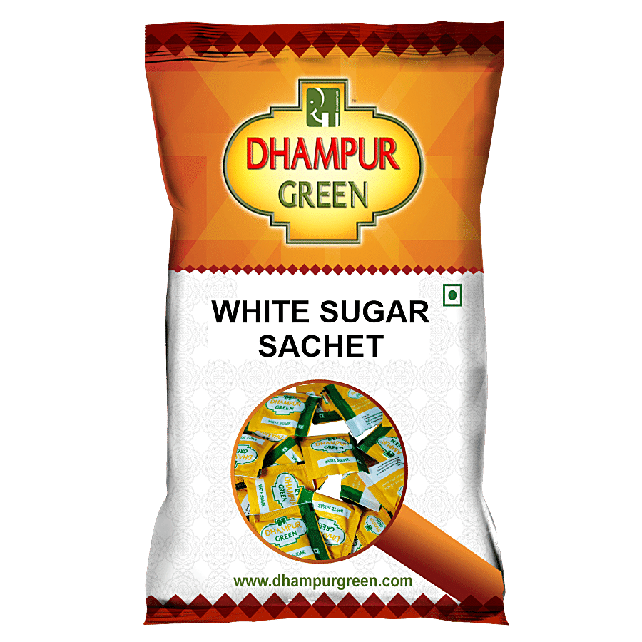 Dhampur Green White Sugar Sachet