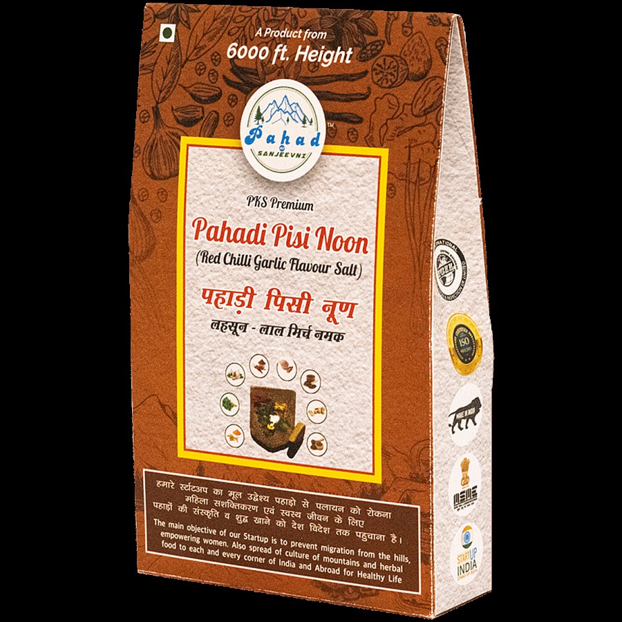 Pahad Ki Sanjeevni Red Chilli Garlic Flavour Salt/Pahadi Pisi Noon