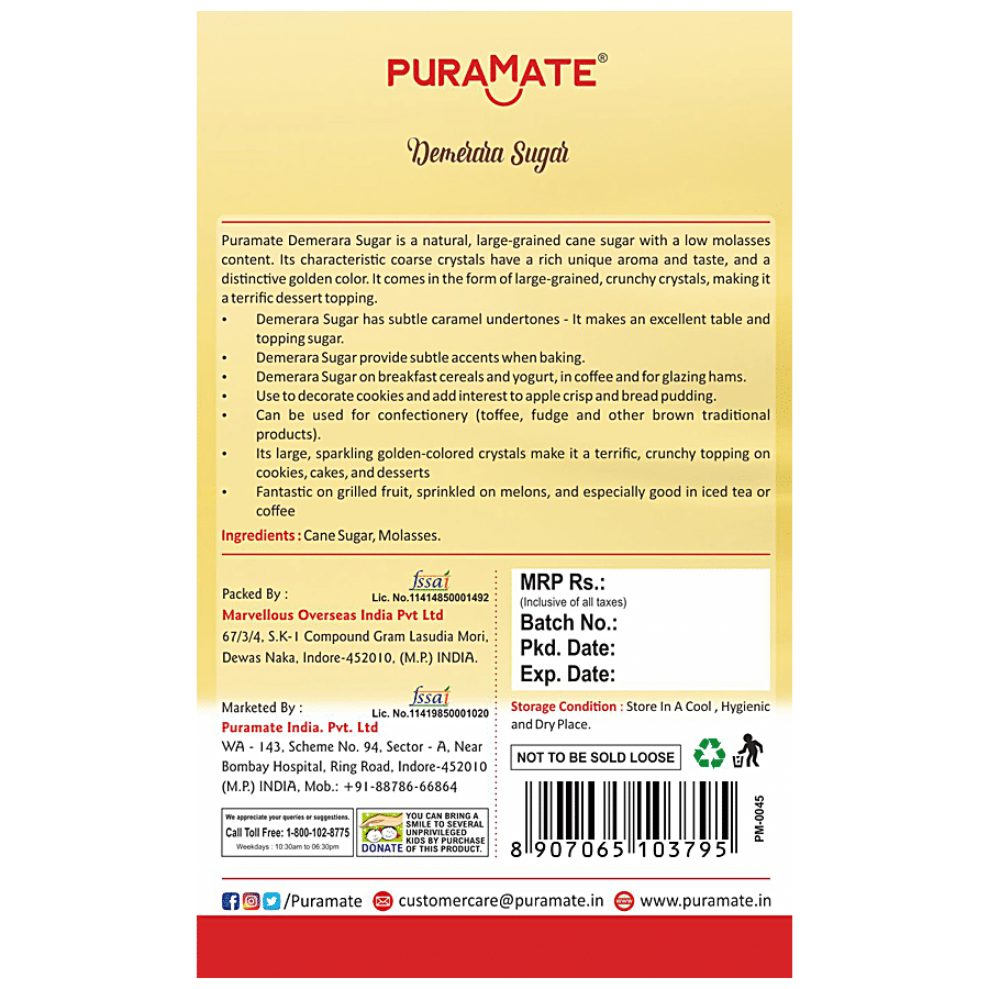 Puramate Demerara Sugar