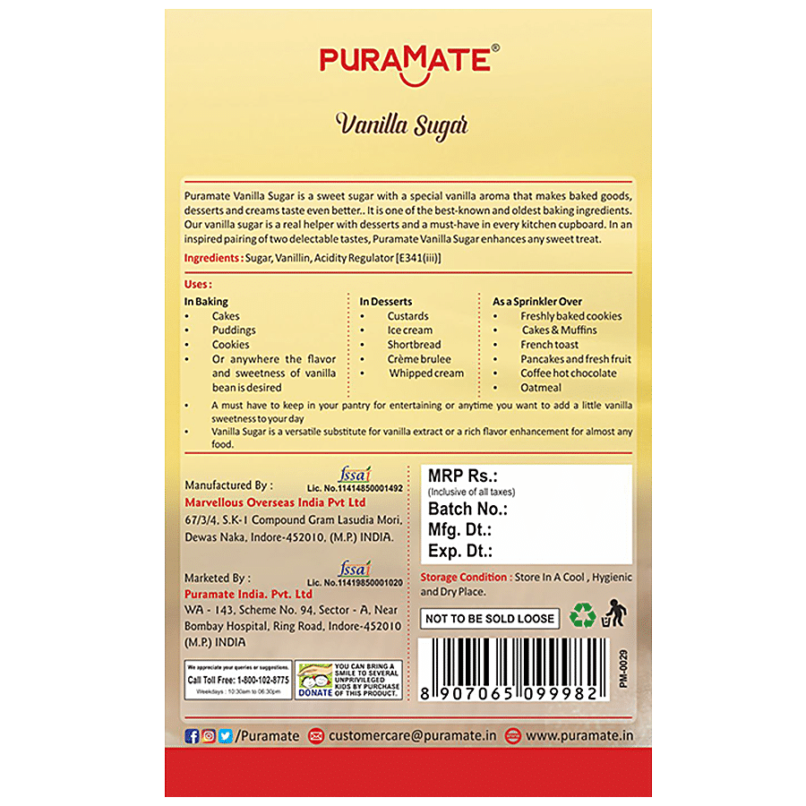 Puramate Vanilla Sugar