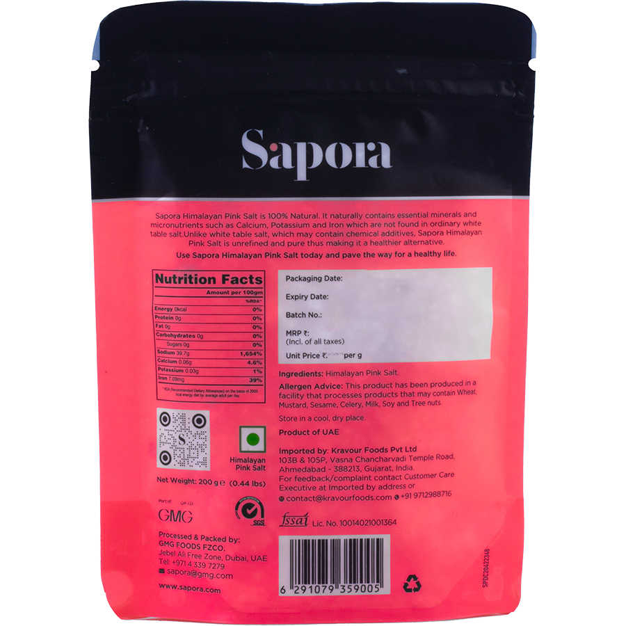 Sapora Himalayan Pink Salt Granules