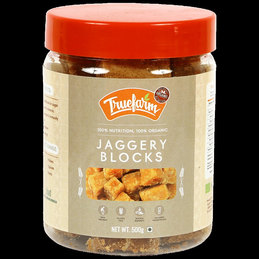 Truefarm Organic Jaggery Blocks - Nutritious