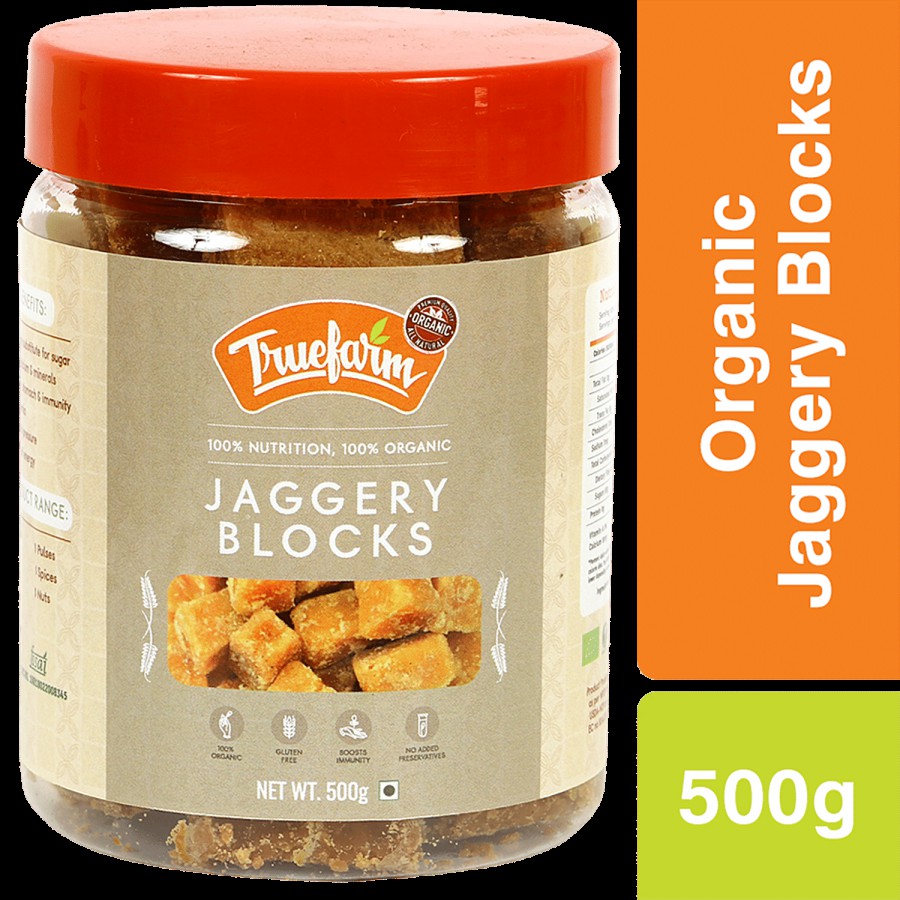 Truefarm Organic Jaggery Blocks - Nutritious