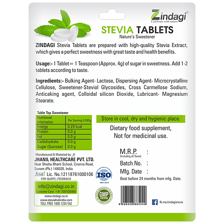 Zindagi Stevia Tablets