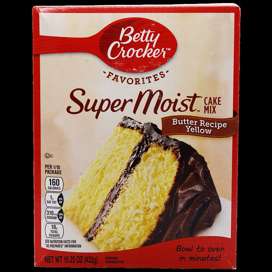 Betty Crocker Super Moist Cake Mix - Butter Recipe Yellow