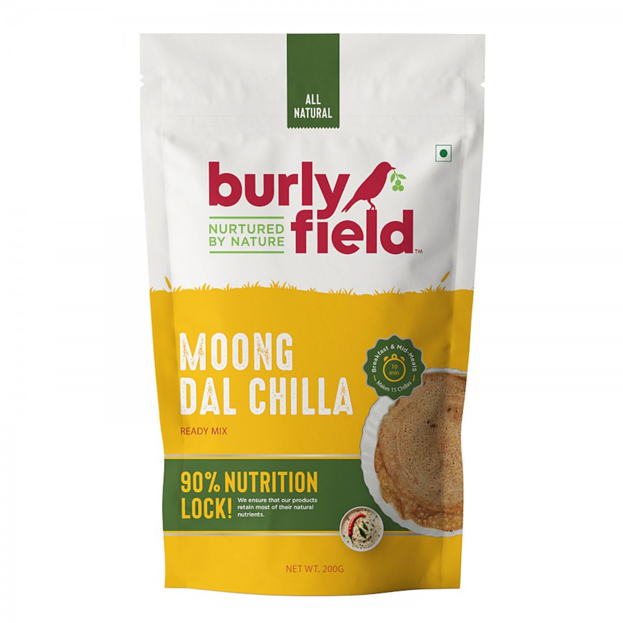 Burlyfield Moong Dal Chilla - Ready Mix