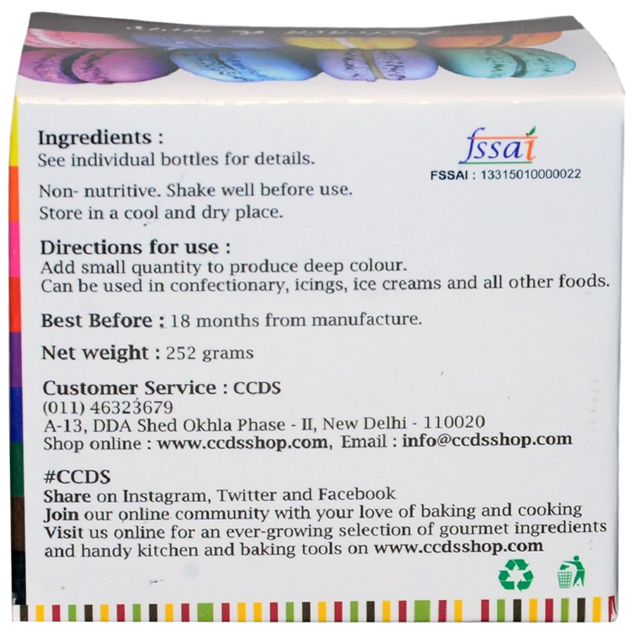 CCDS Food Gel Colours - Concentrated