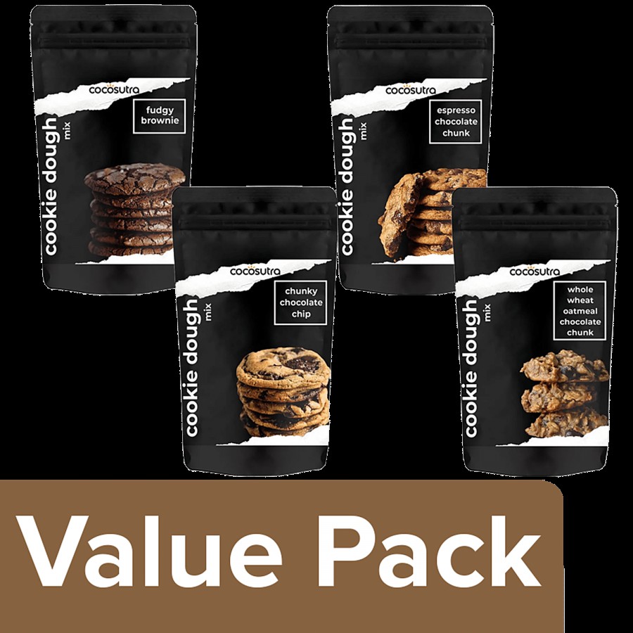 Cocosutra Cookie Dough Mix - (3x220 g each) + Cookie Dough Mix 200 g