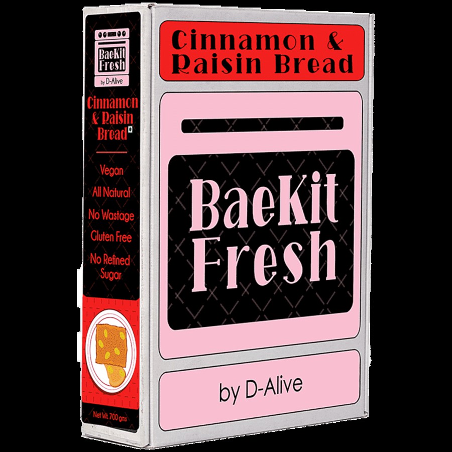 D-Alive BaeKit Fresh Cinnamon & Raisin Bread - DIY Baking Kit