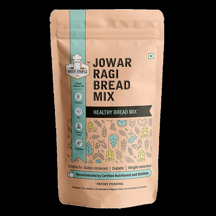 Daily Staple Jowar Ragi Bread Mix -  For Gluten Intolerant