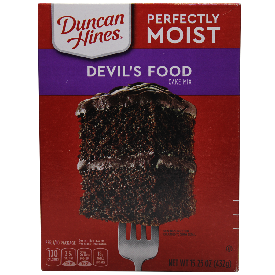 Duncan Hines Perfectly Moist Devils Food Cake Mix - Imported