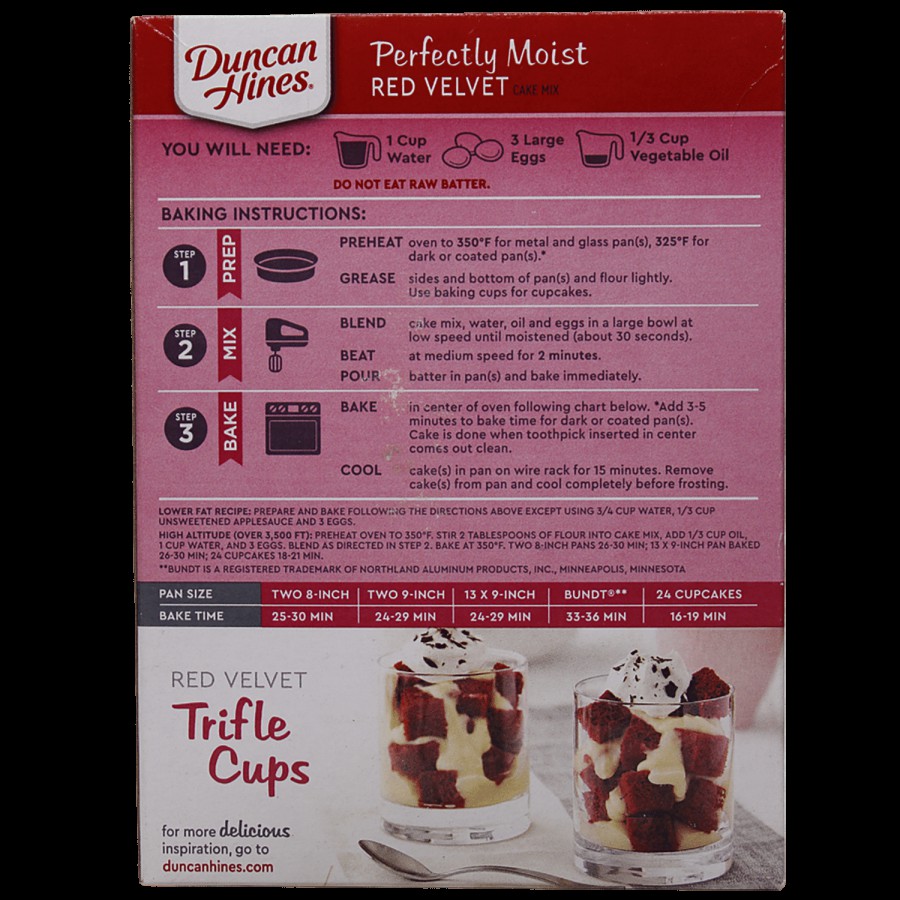 Duncan Hines Signature Perfect Moist Red Velvet Cake Mix - Imported