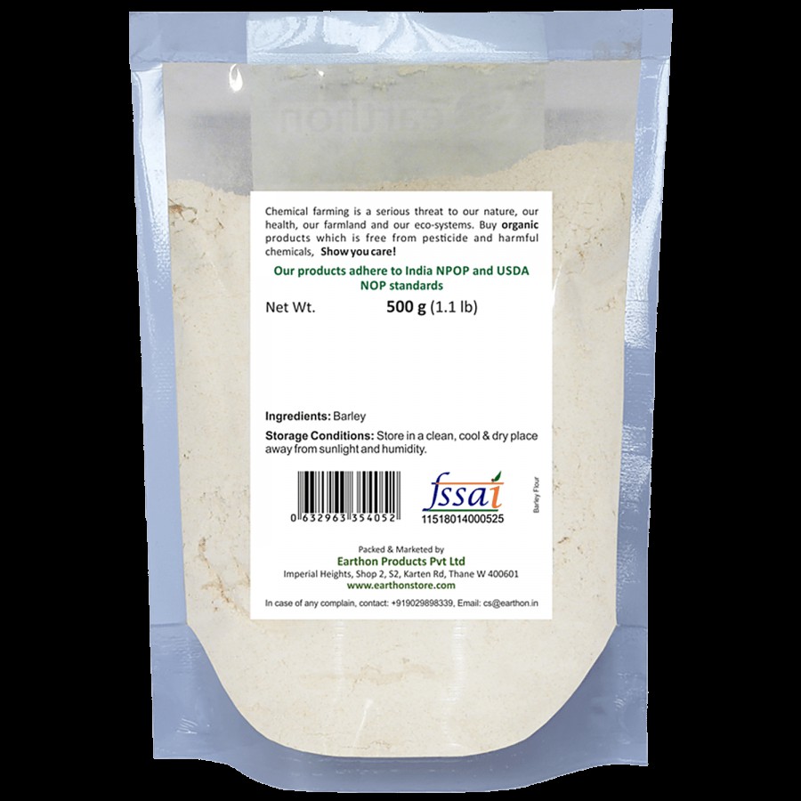 Earthon Organic Barley Flour/Jau Atta