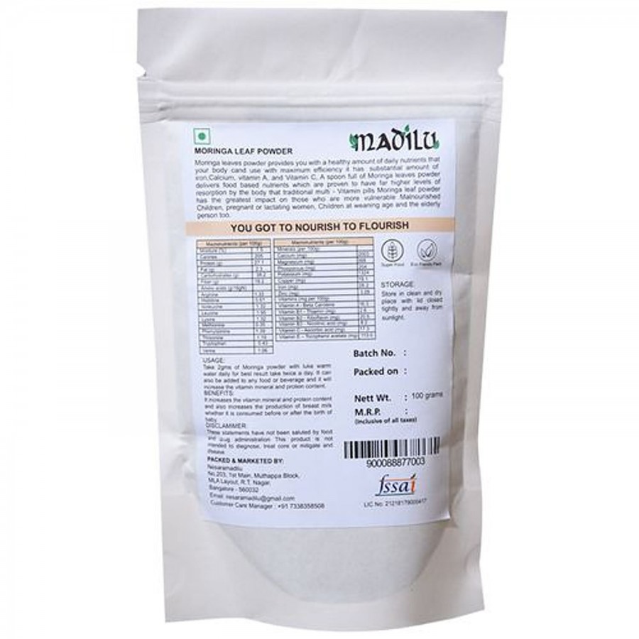 Madilu Moringa Leaf Powder