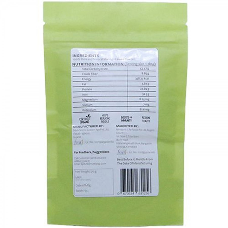 Nutty Yogi Organic Moringa Powder - 100% Pure & Natural