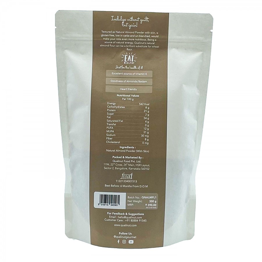 Qualinut Gourmet California Almond Flour - With Skin