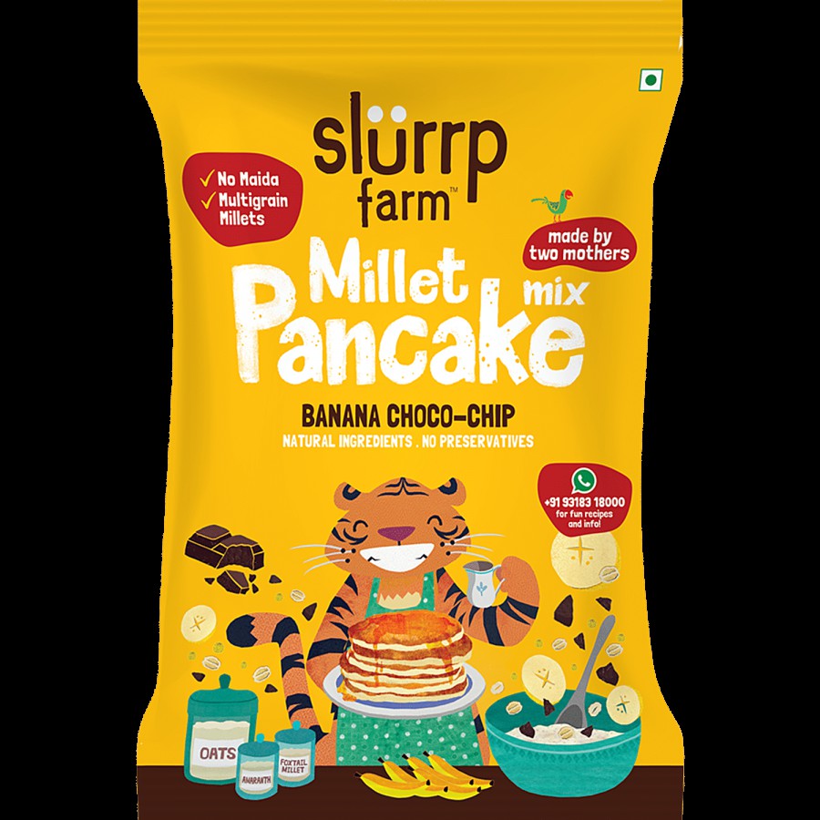 Slurrp Farm Millet Mix Pancake - Banana Choco-Chip