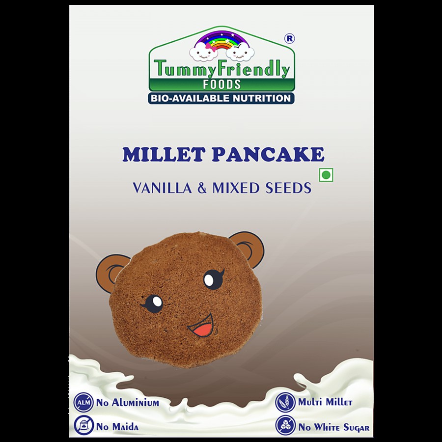 TummyFriendly Foods Millet Pancake Instant Breakfast Mix - Vanilla & Mixed Seeds