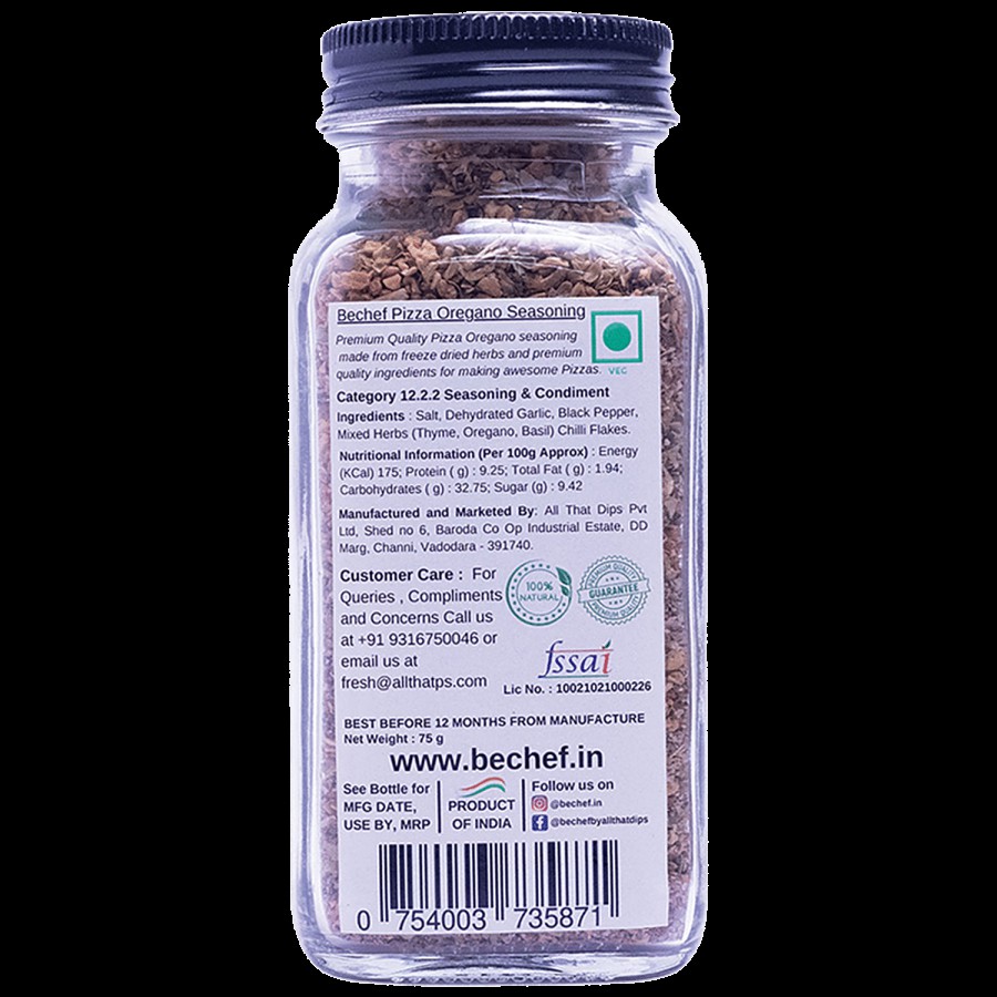 Bechef Pizza Oregano Seasoning - Enhances Taste & Flavour