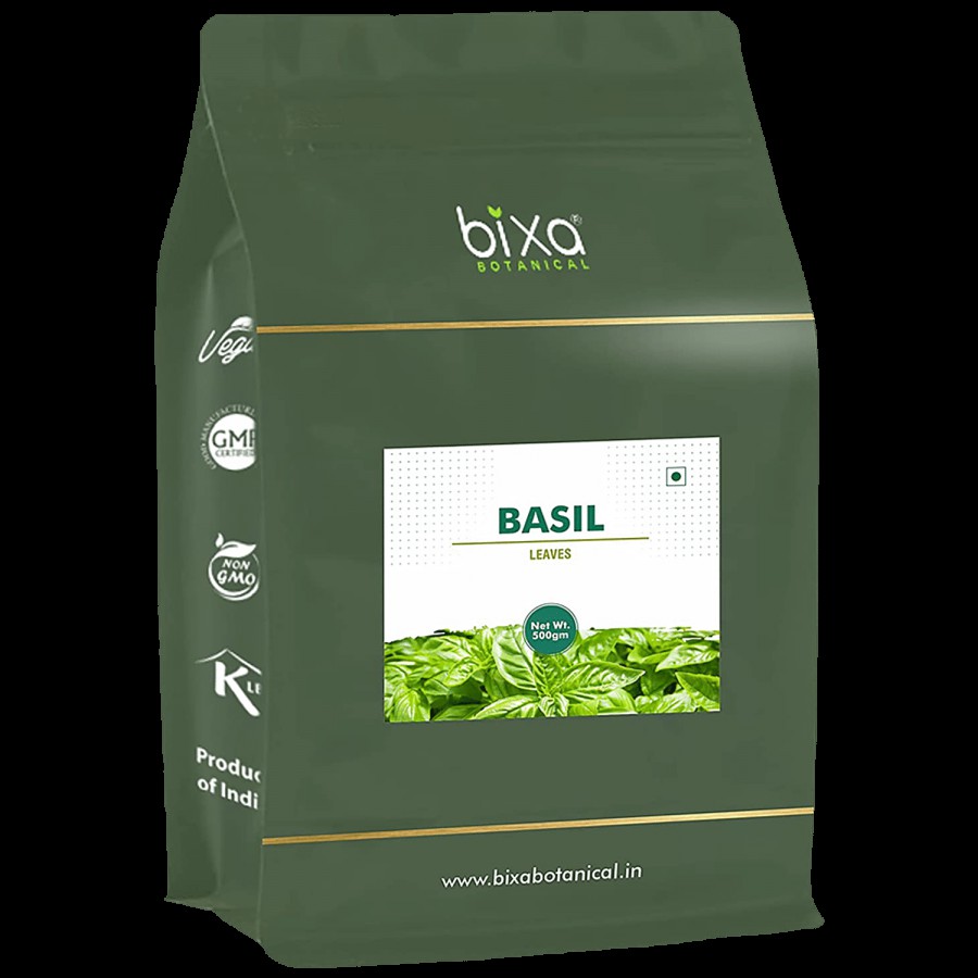 Bixa Botanical Basil Tulsi Dried Leaves - From Egypt For Pizza