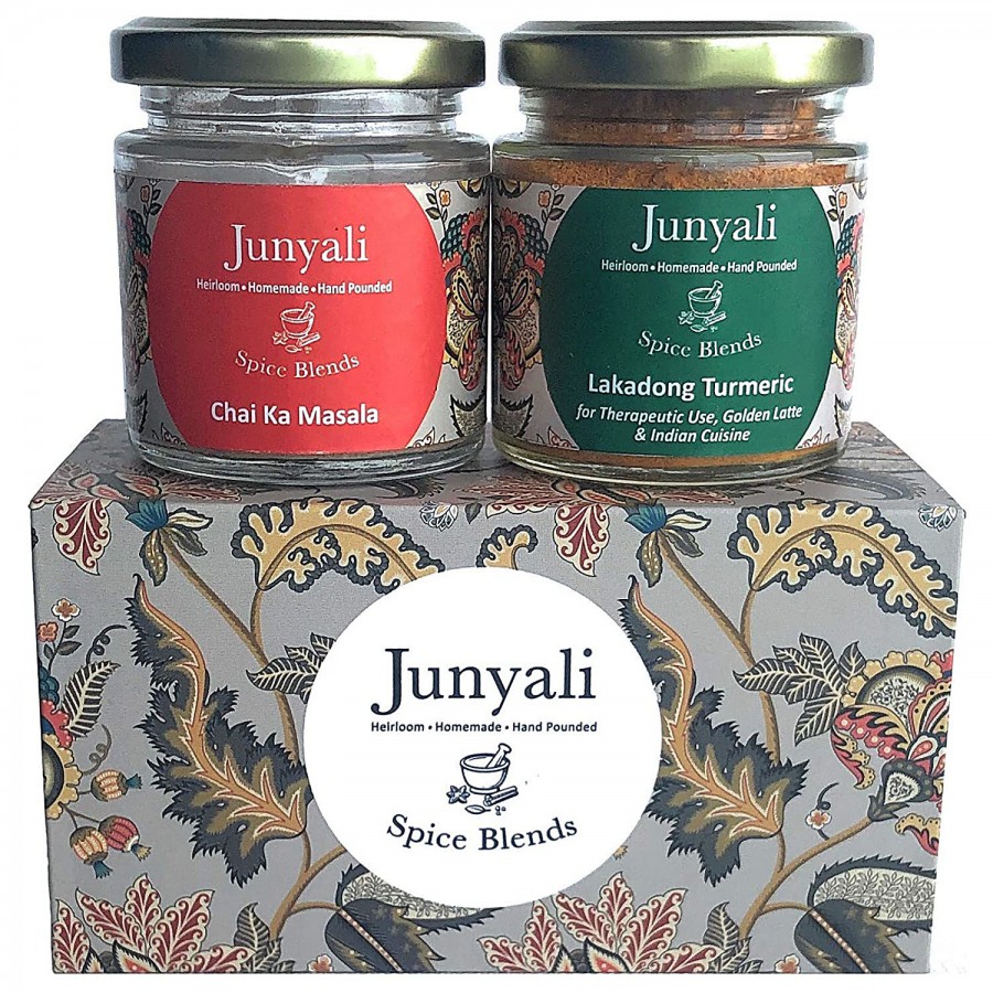 Cafe Junyali Beverage Combo - Pack of Lakadong Turmeric & Chai Ka Masala