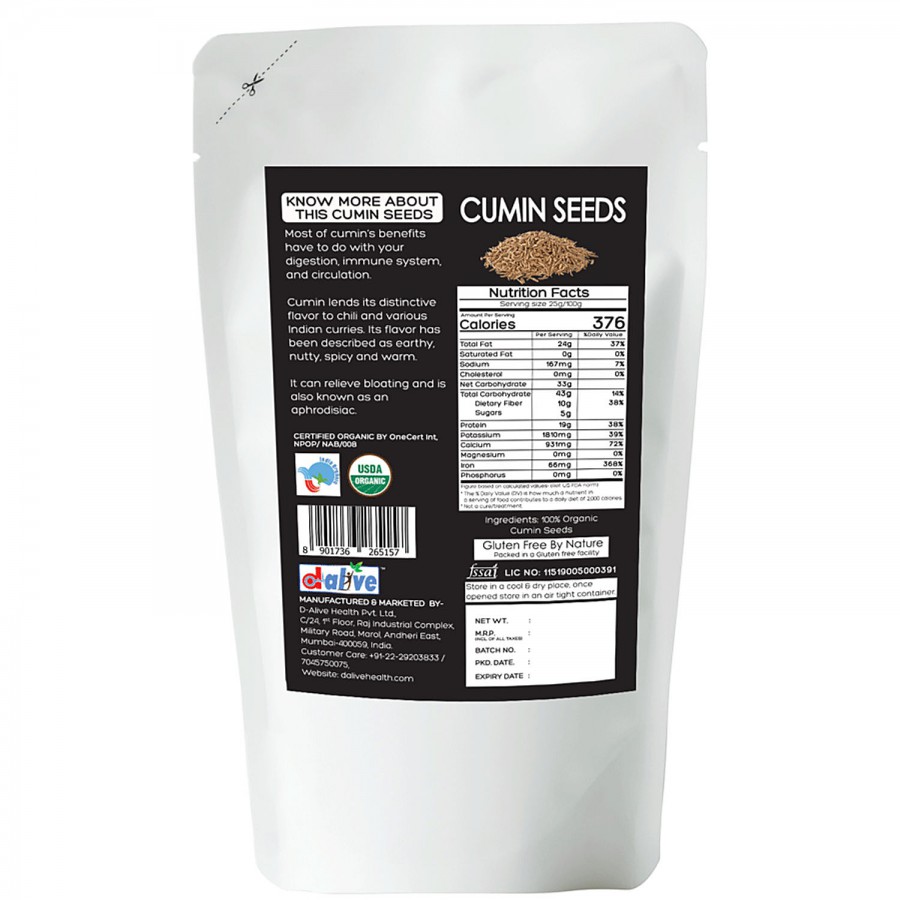 D-Alive Cumin/Jeera Seeds - 100% Pure & Natural