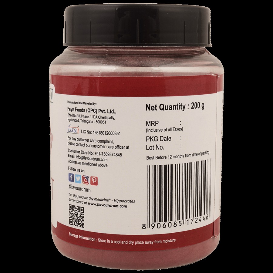 Flavour Drum Beetroot Powder - Rich In Vitamin A