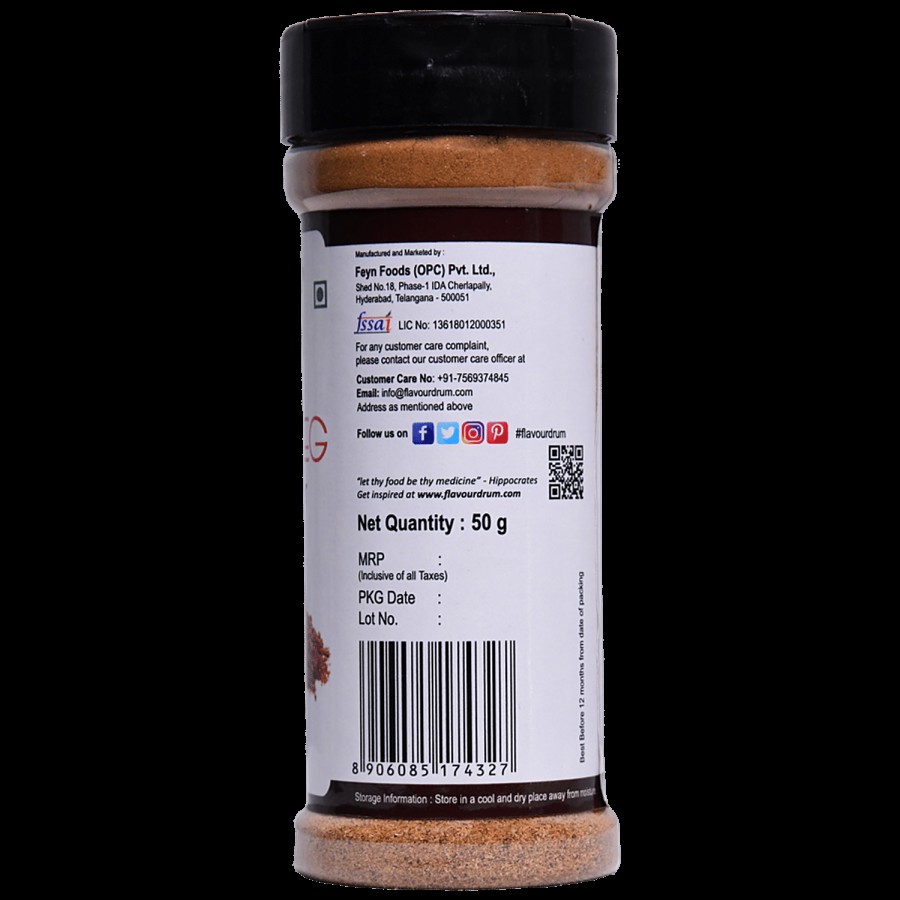 Flavour Drum Nutmeg Powder - Slight Sweet Taste