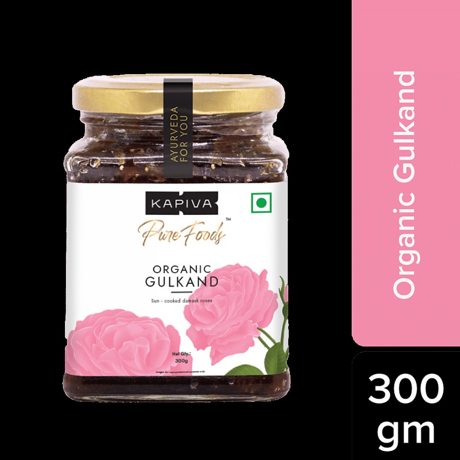 Kapiva Organic Gulkand - Sun-Cooked Damask Rose