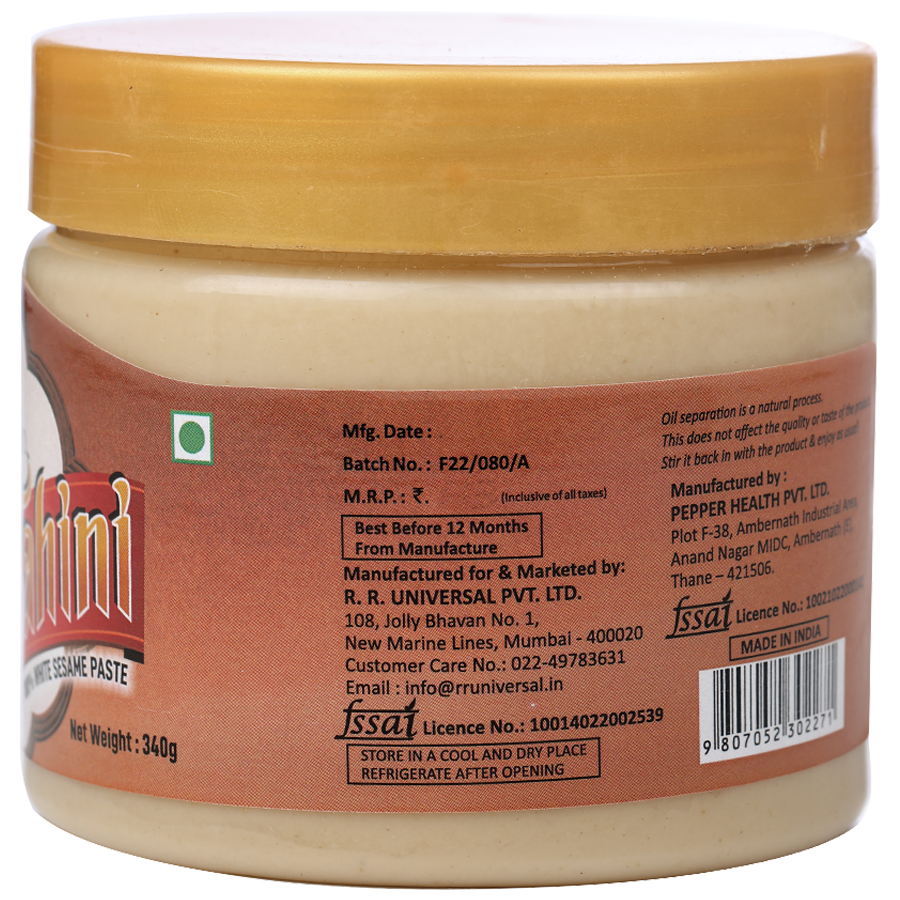 MURANO Tahini Spread - 100% White Sesame Paste