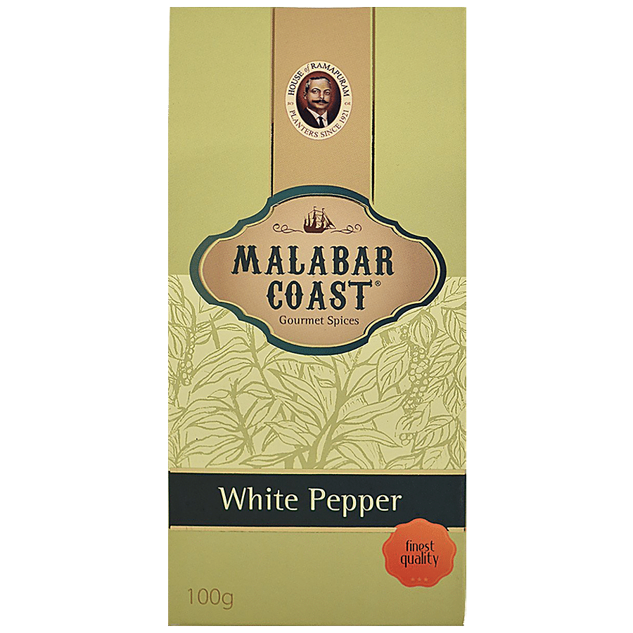 Malabar Coast Whole White Pepper - Finest Quality