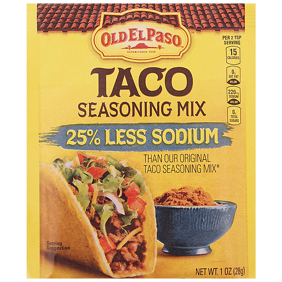 Old El Paso Taco Seasoning Mix 25% Less Sodium