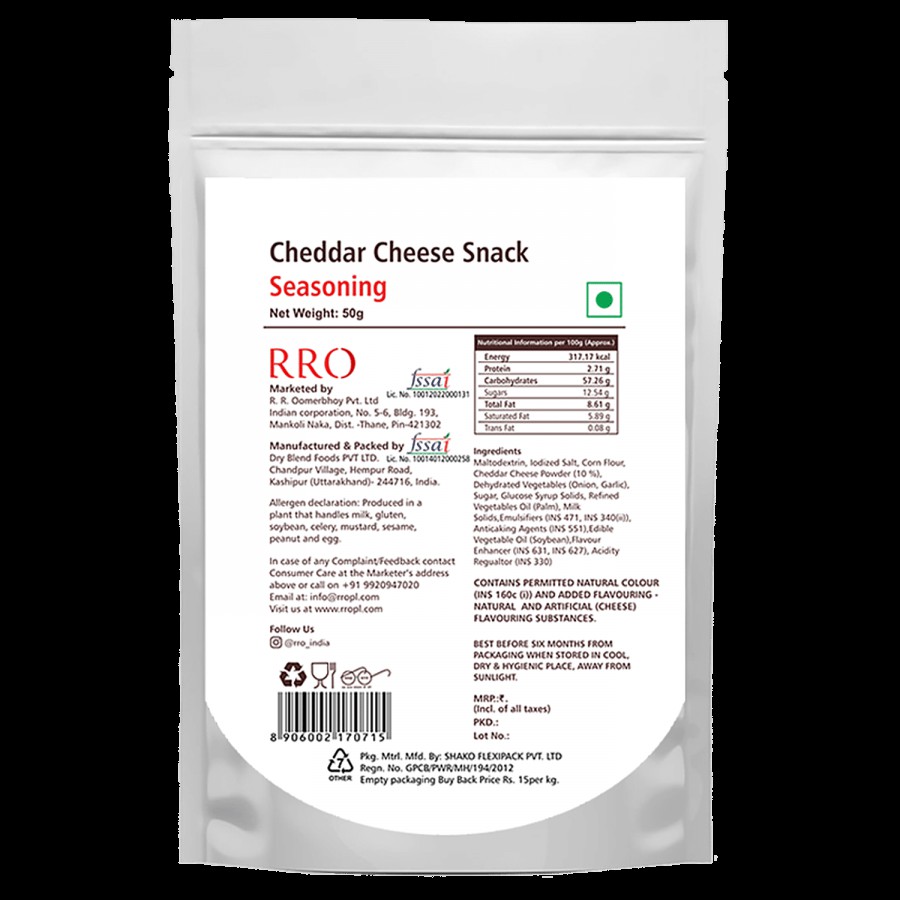 Rro Cheddar Cheese Snack Seasoning - Delicious Taste