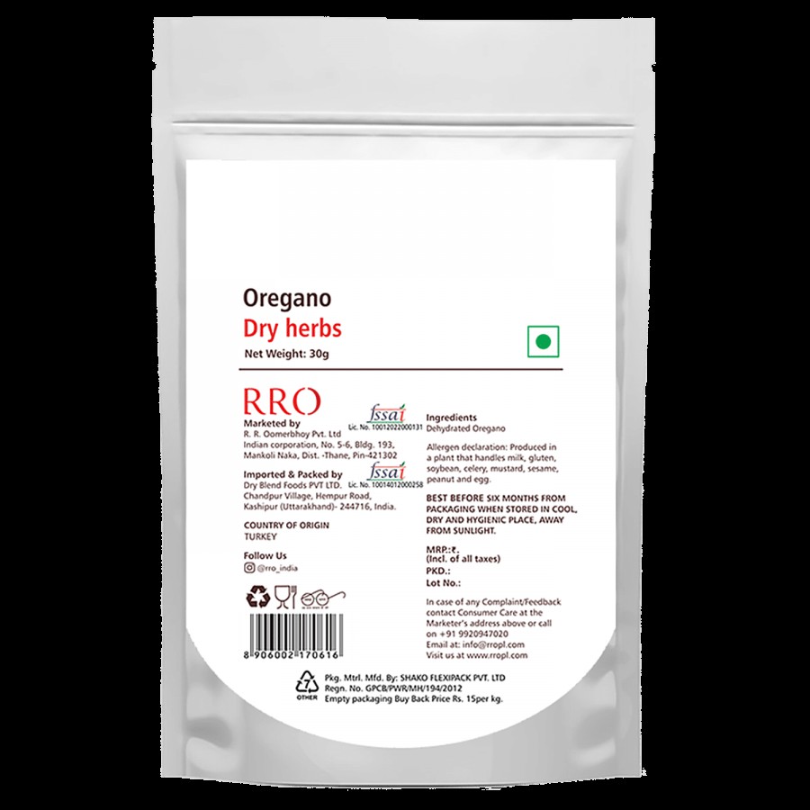 Rro Oregano Dry Herbs - Aromatic & Fragrant