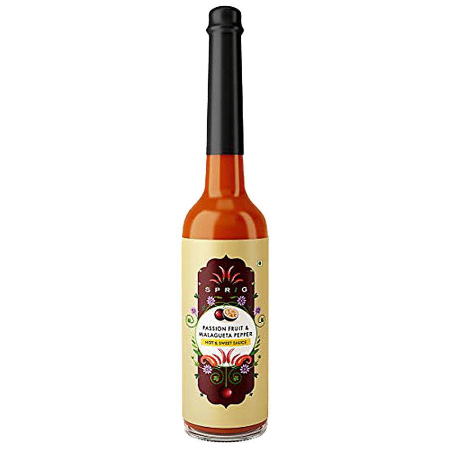 Sprig Passion Fruit & Malagueta Pepper Hot & Sweet Sauce -Condiment With Amazonian Flavors