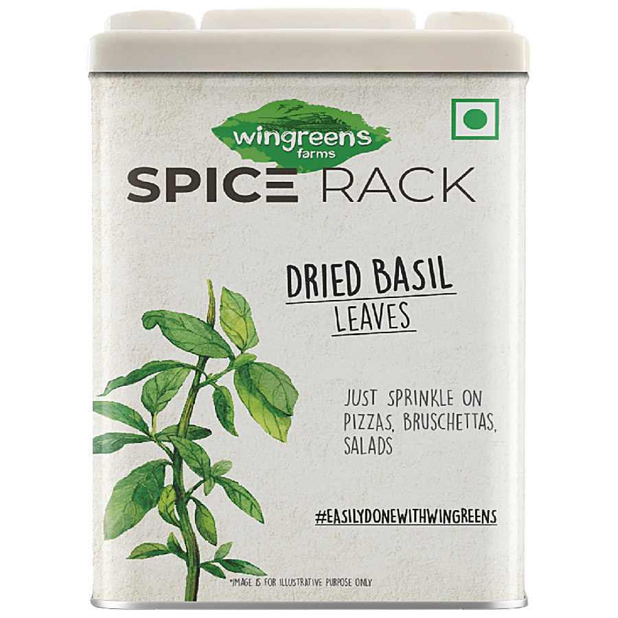 Wingreens Farms Spice Rack Basil Leaves - International Herb Seasoning