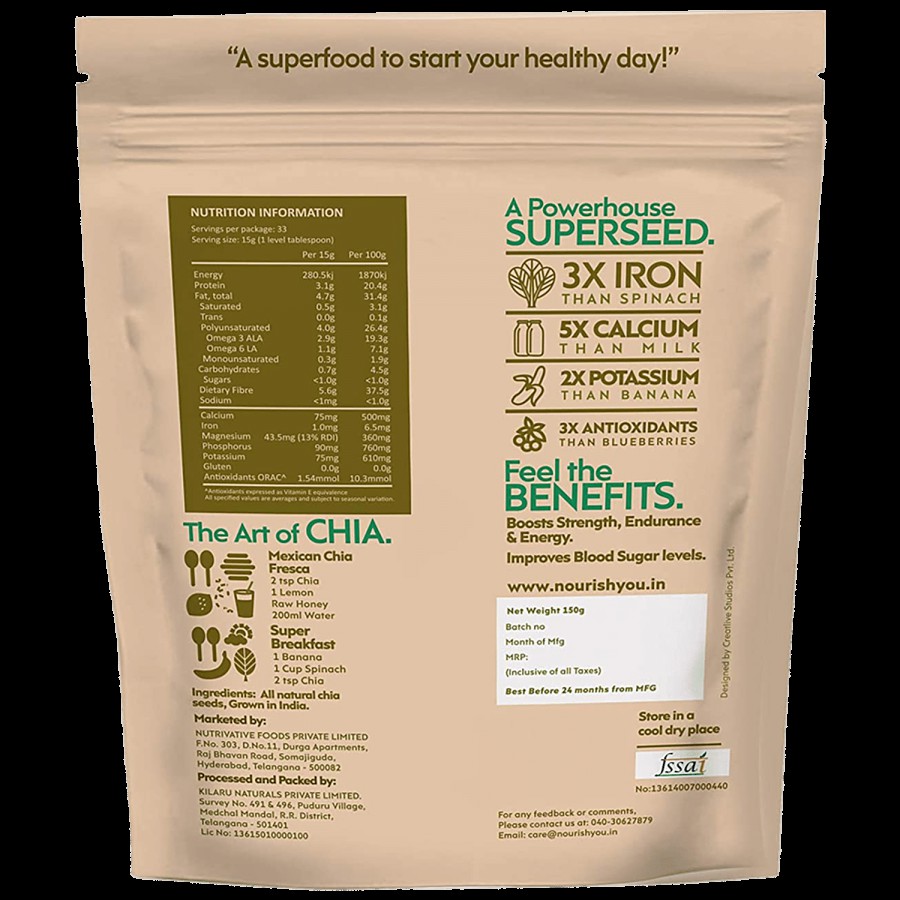 Nourish you Black Chia Seeds