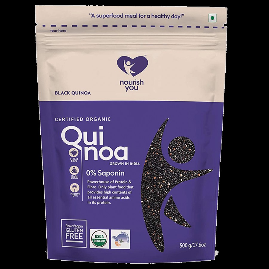 Nourish you Certified Organic Black Quinoa