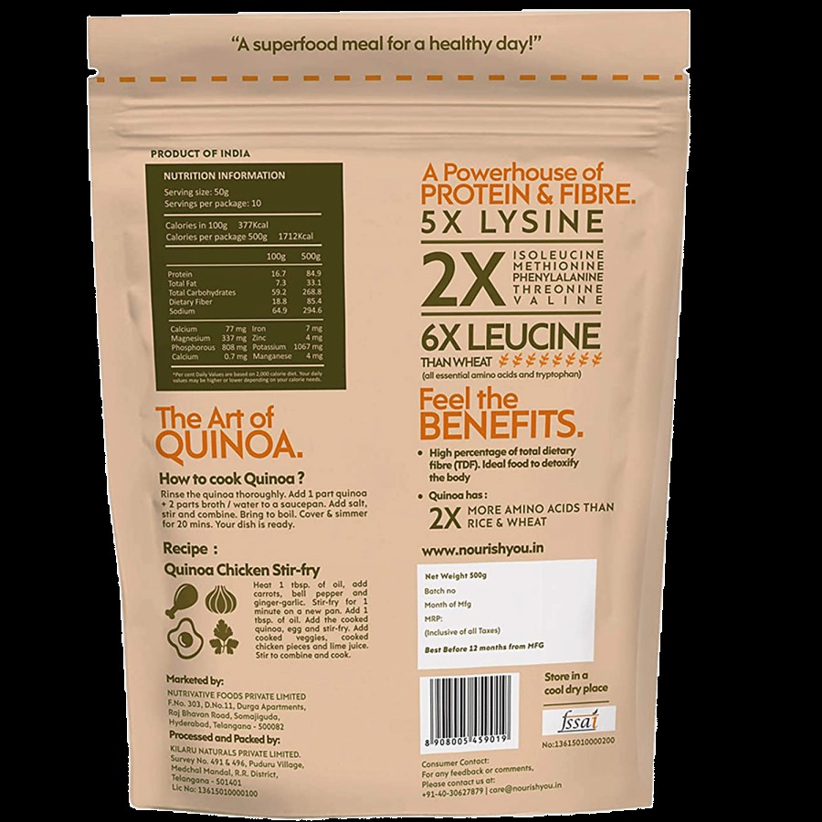 Nourish you Premium White Quinoa Grain - Gluten Free