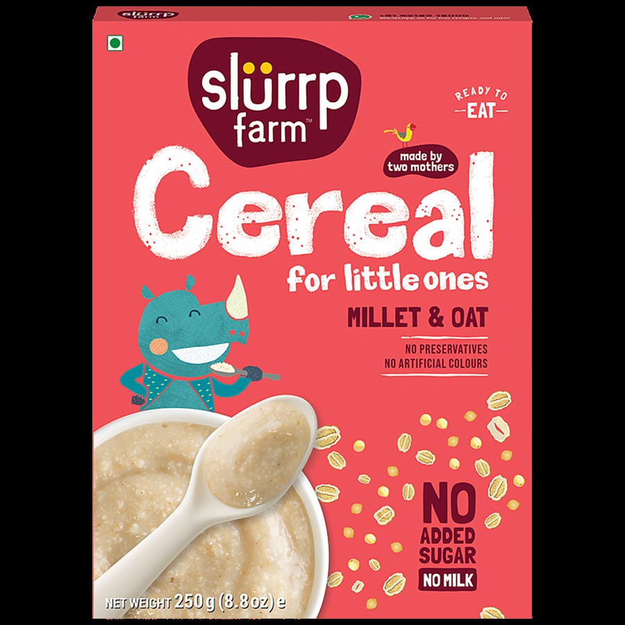 Slurrp Farm Millet & Oats Cereal - No Sugar