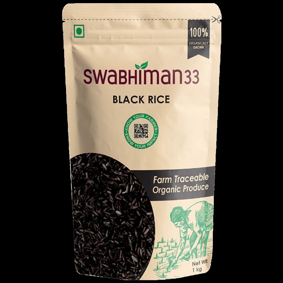 Swabhiman33 Organic Black Rice - High In Antioxidant