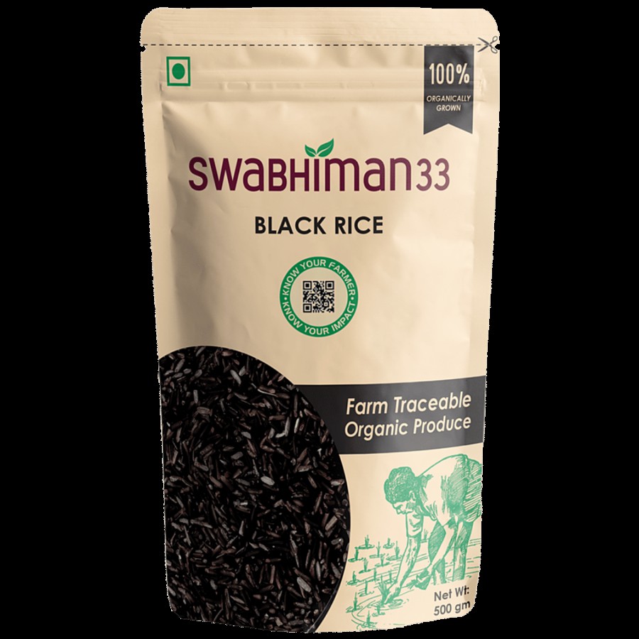 Swabhiman33 Organically Grown Black Rice - High In Antioxidant