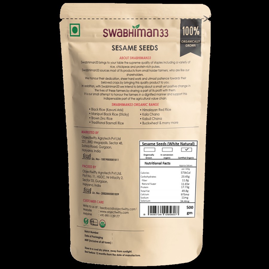 Swabhiman33 White Sesame Seeds